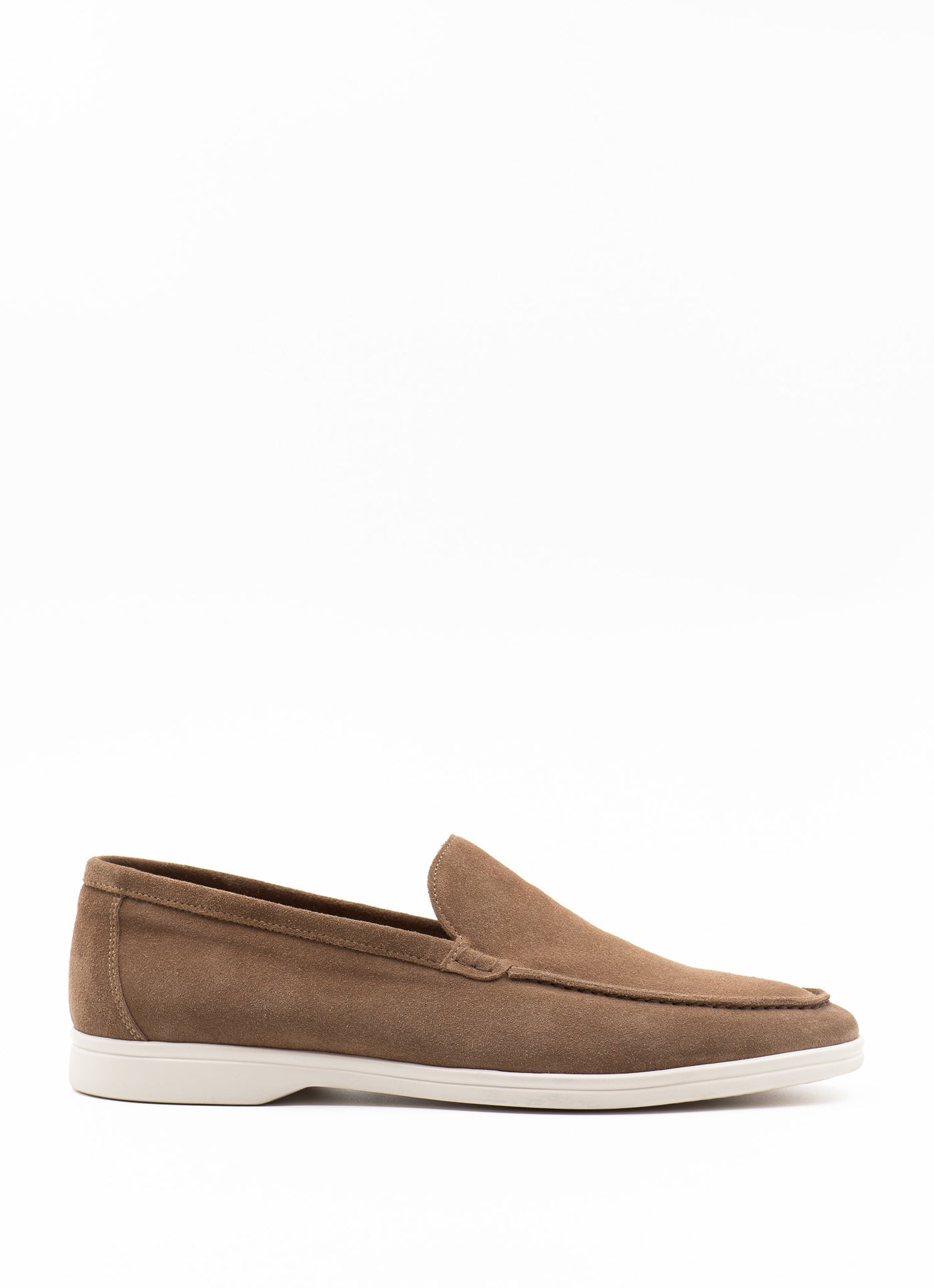 Summer loafers in light brown suede