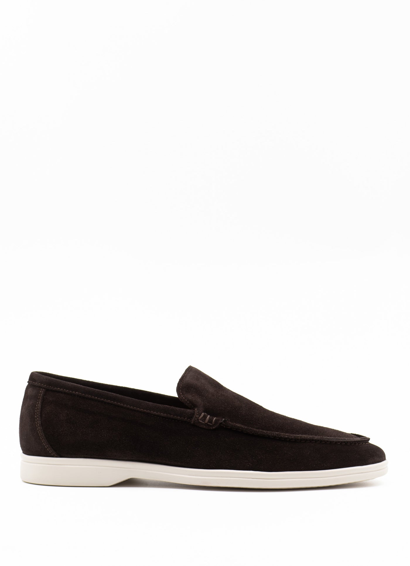 Summer loafers in brown suede