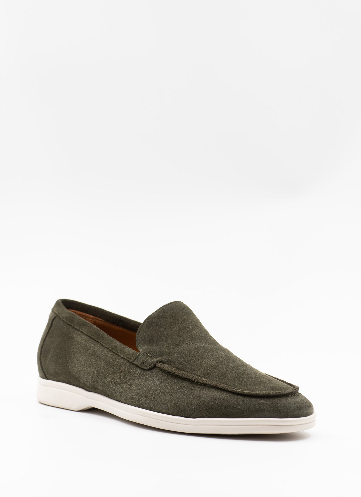 Summer loafer in green suede