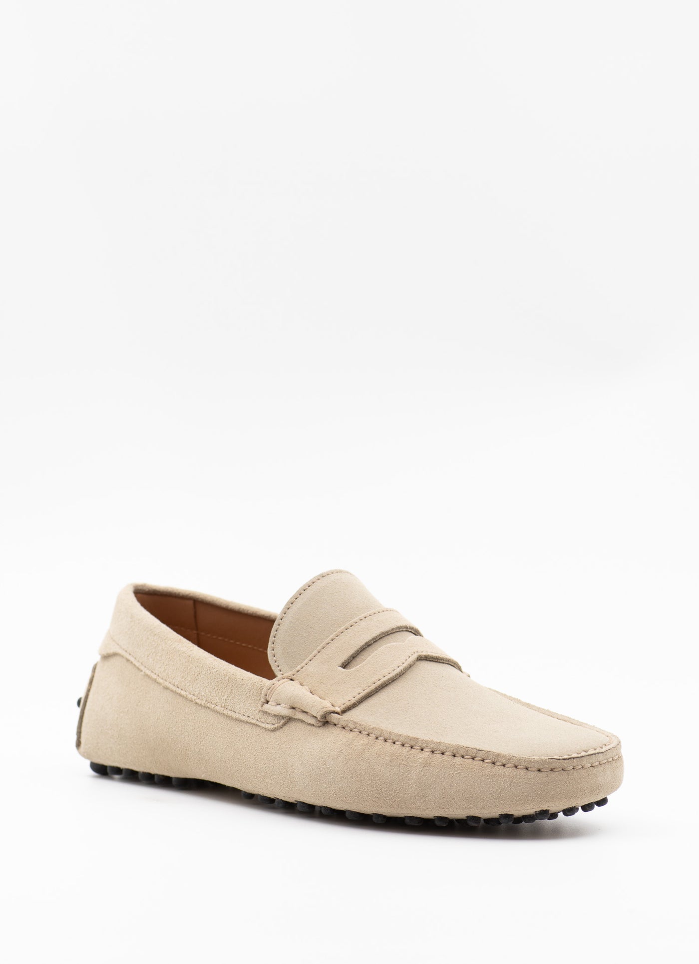 Driving shoe in sand suede