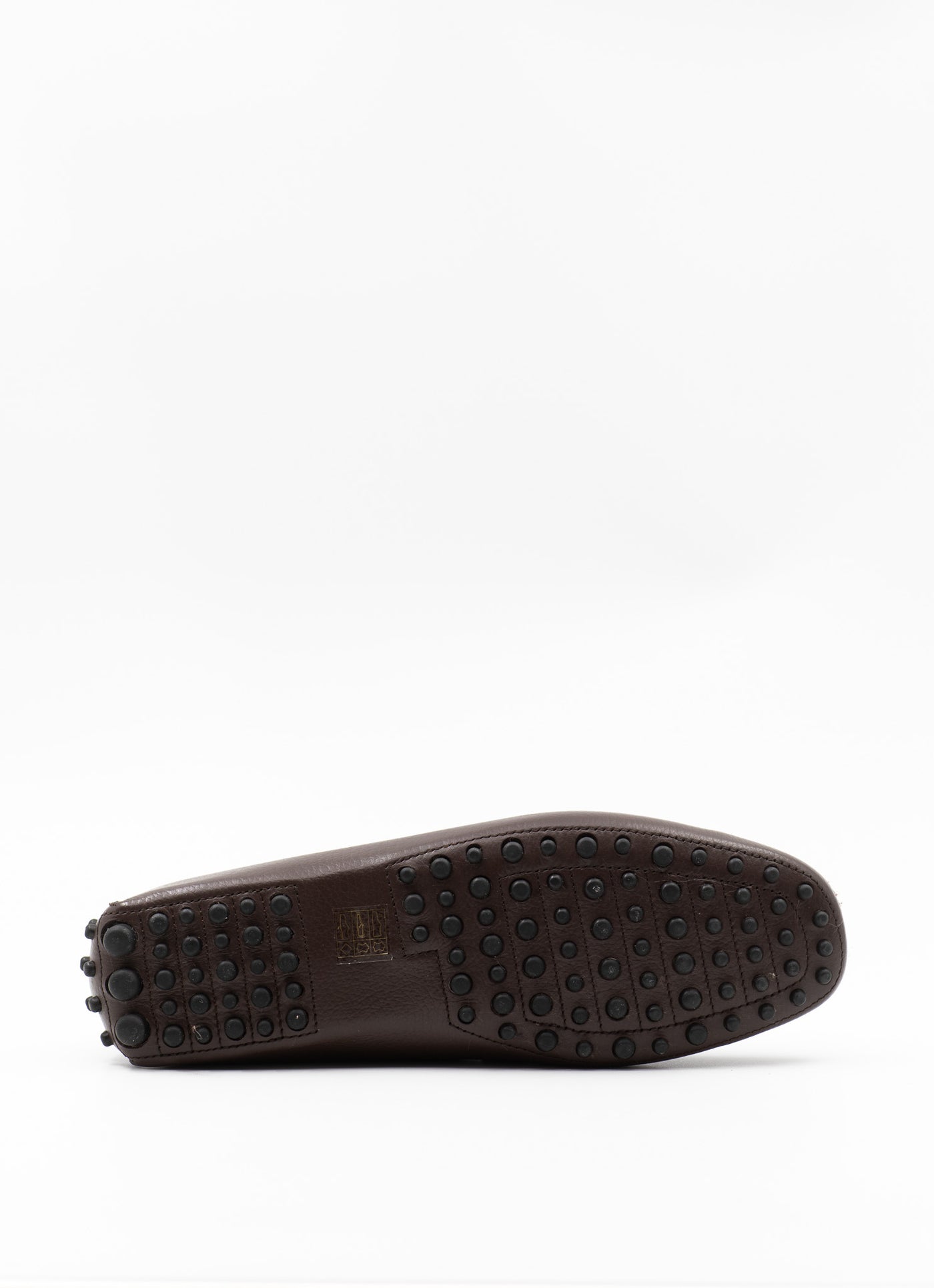 Driving shoe in brown leather