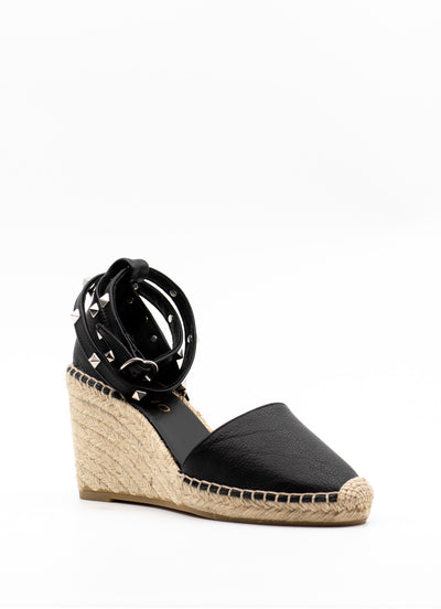 The 'Palma' wedge espadrilles in black