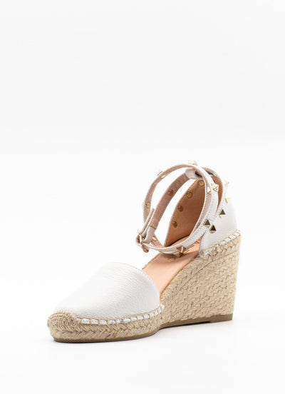 The 'Palma' wedge espadrilles in white