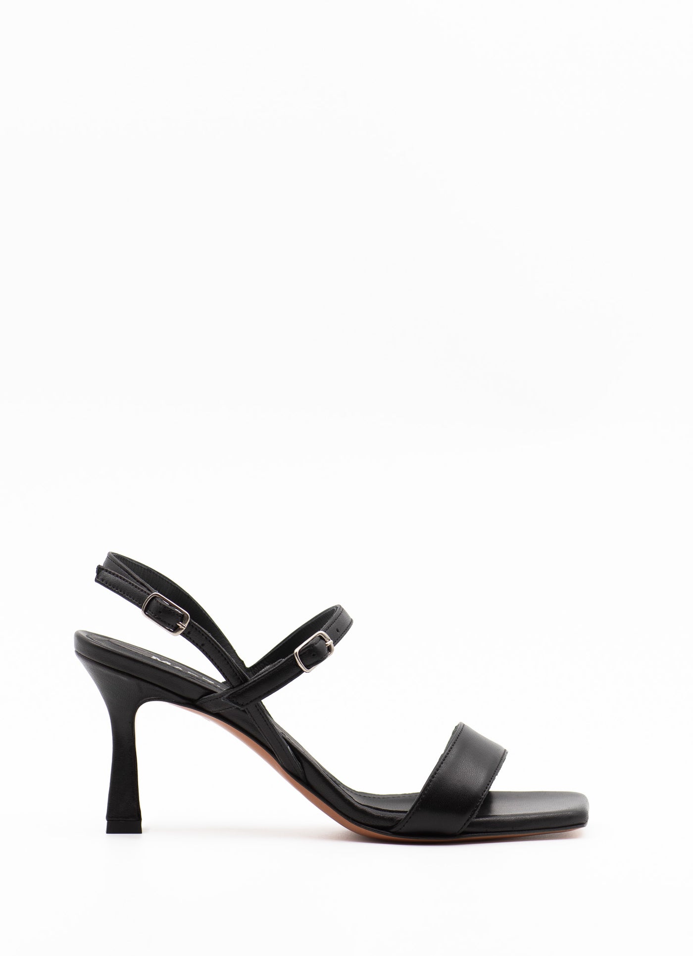 Barely there sandals in black