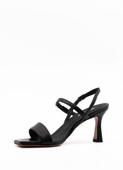 Barely there sandals in black