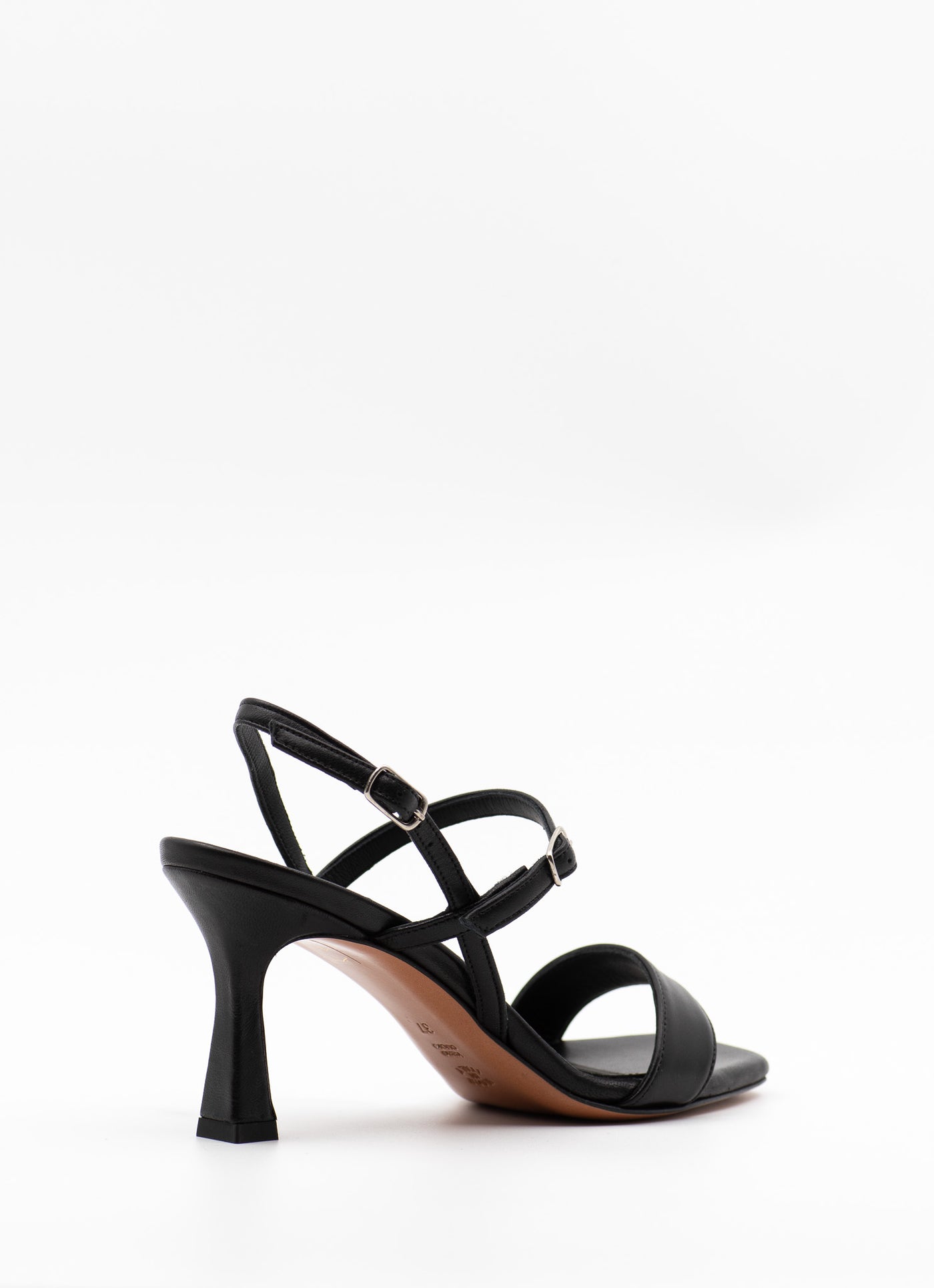 Barely there sandals in black