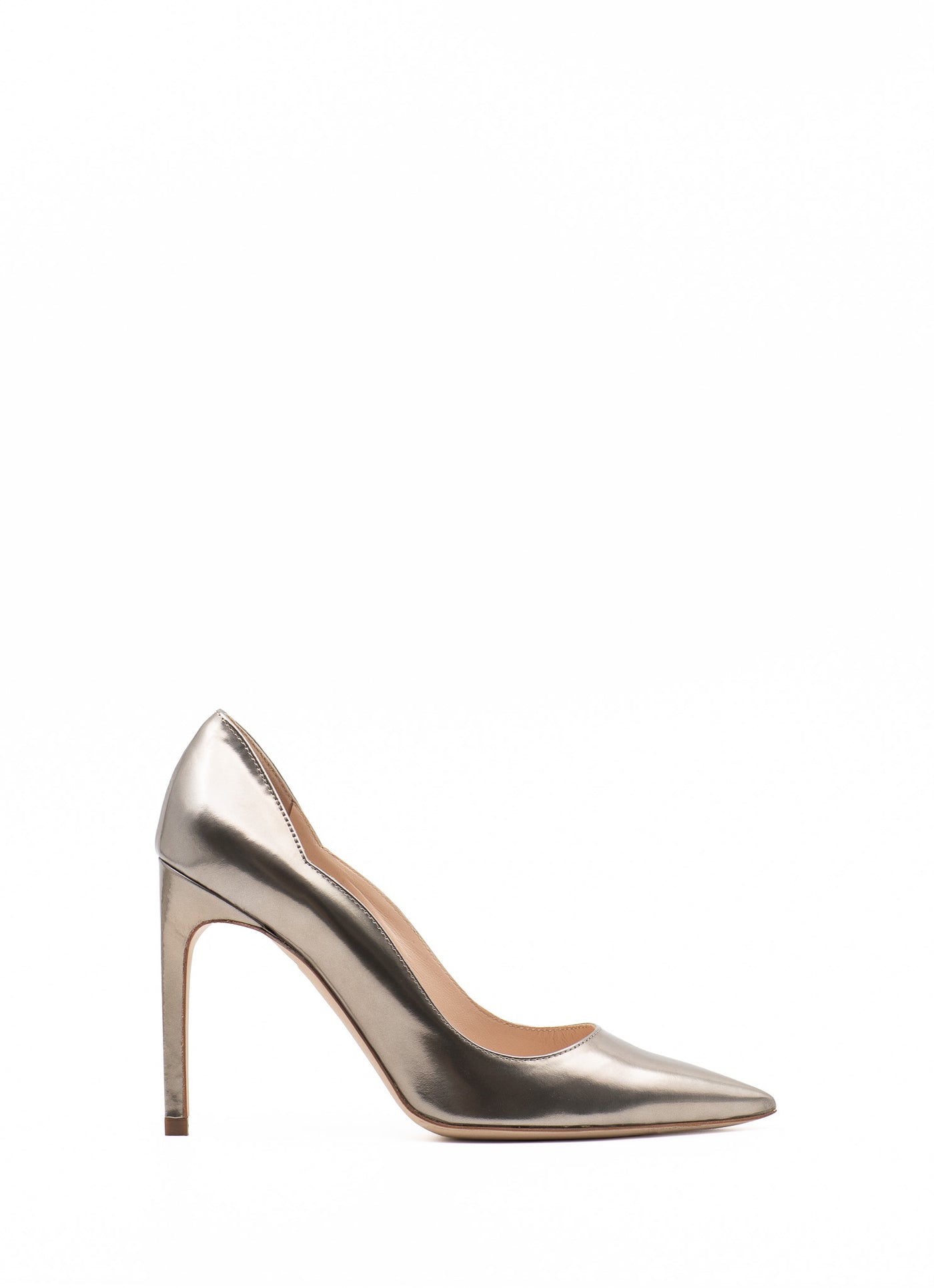 Metallic leather pumps