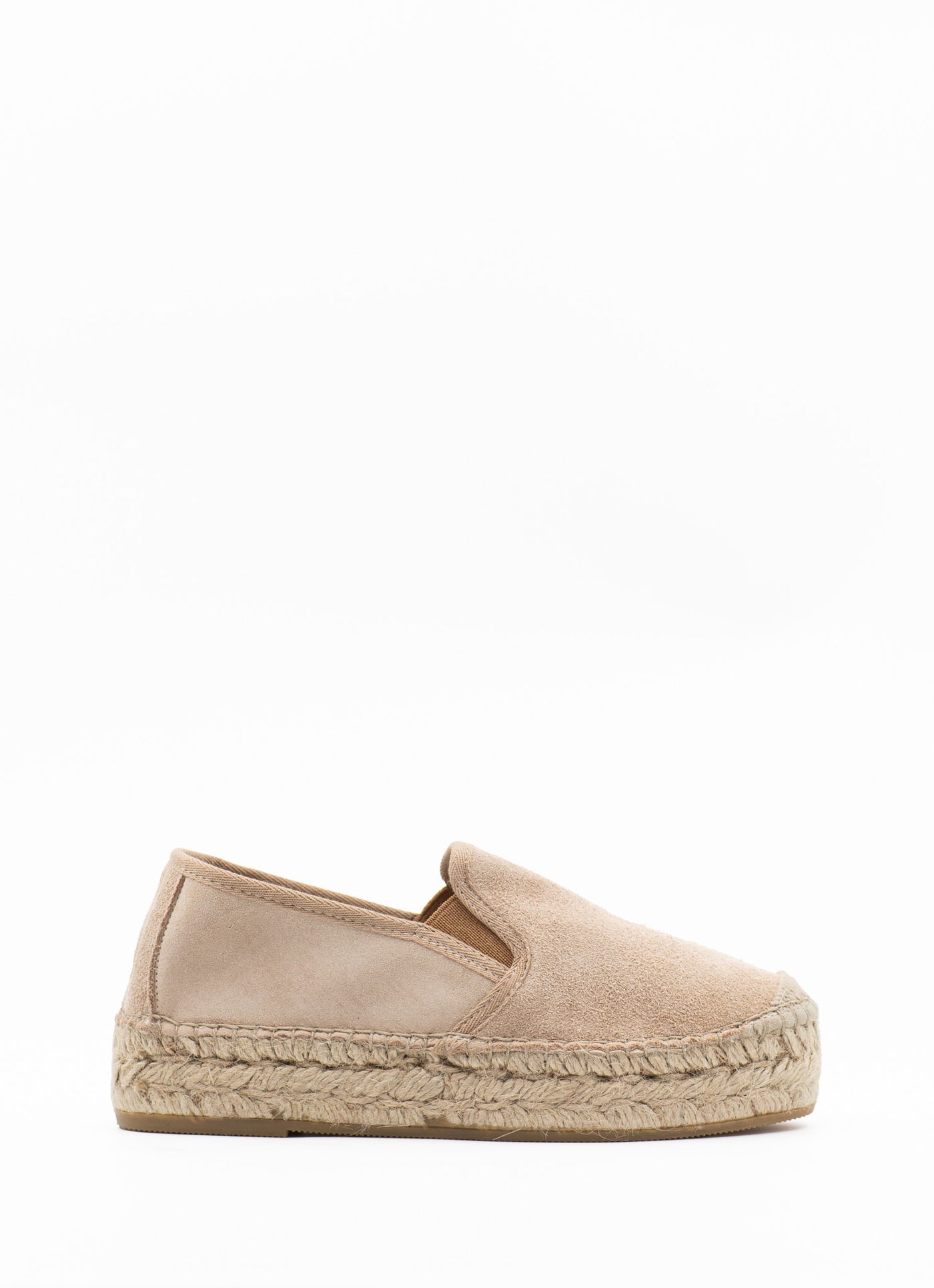 Espadrilles in beige suede