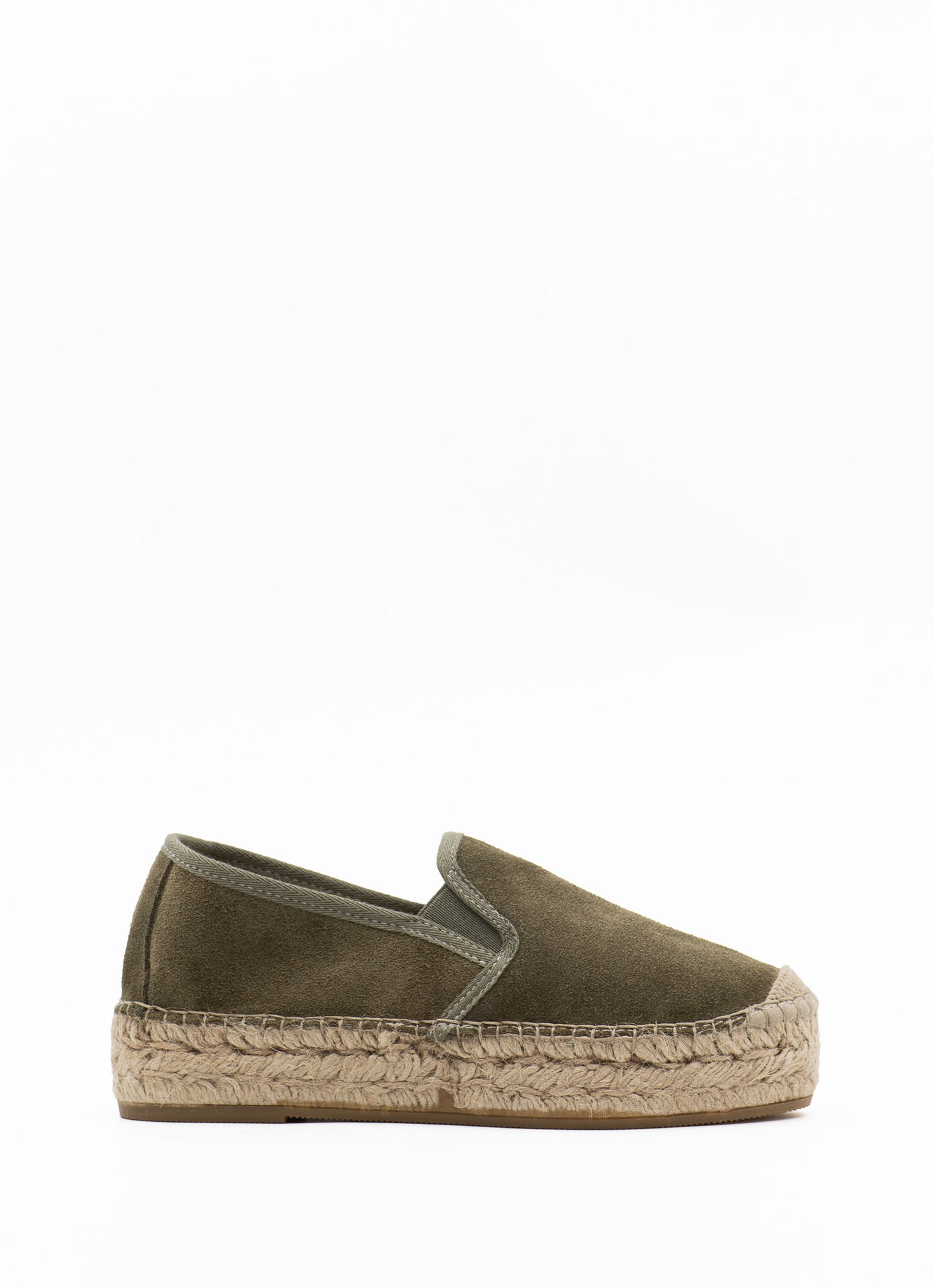 Espadrilles in green suede