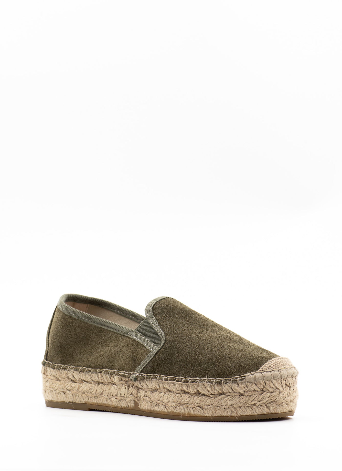 Espadrilles in green suede