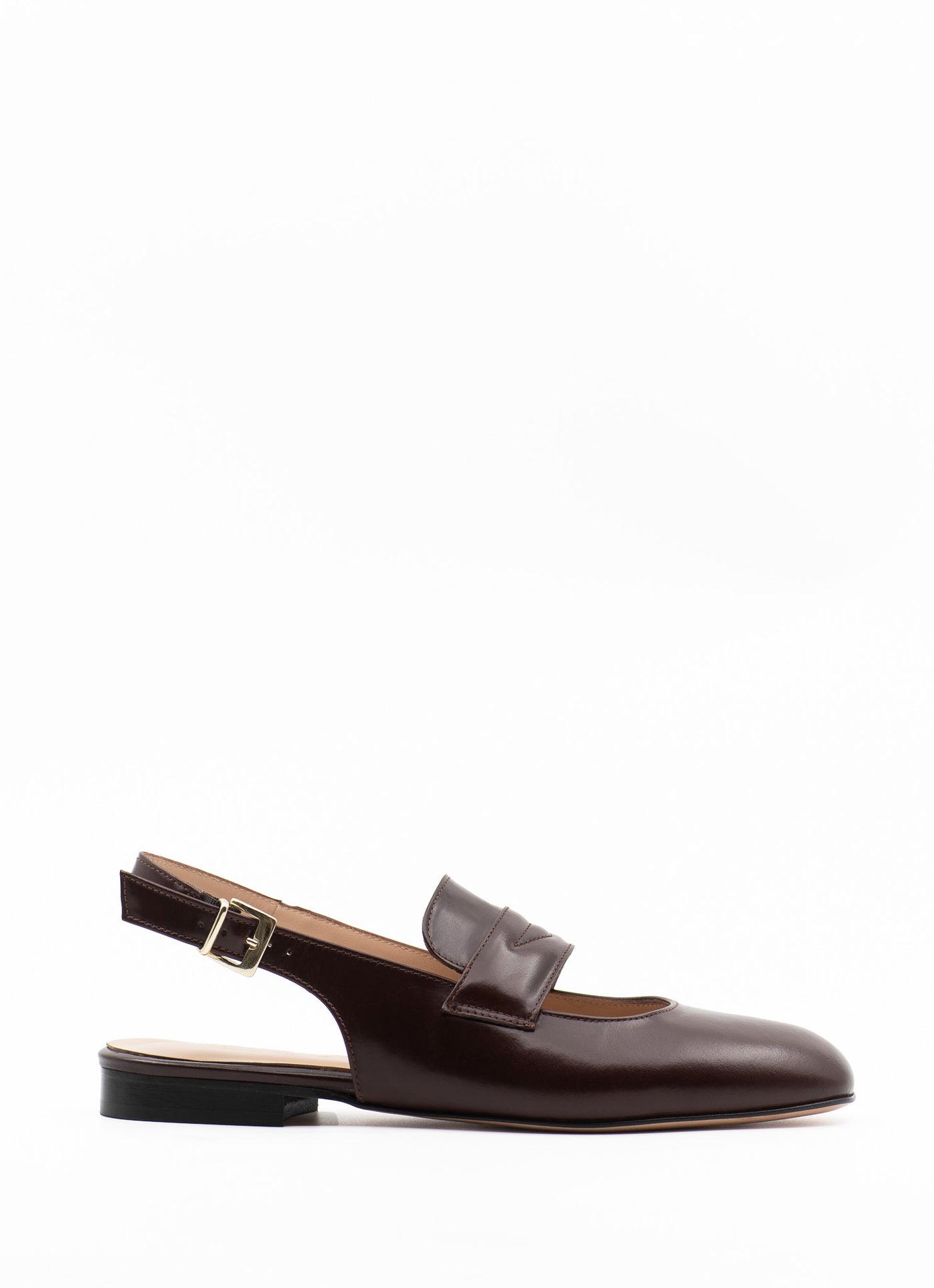 Loafer slingback sandal in brown