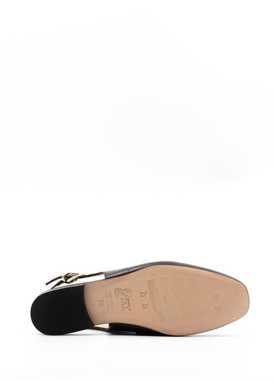 Loafer slingback sandal in black