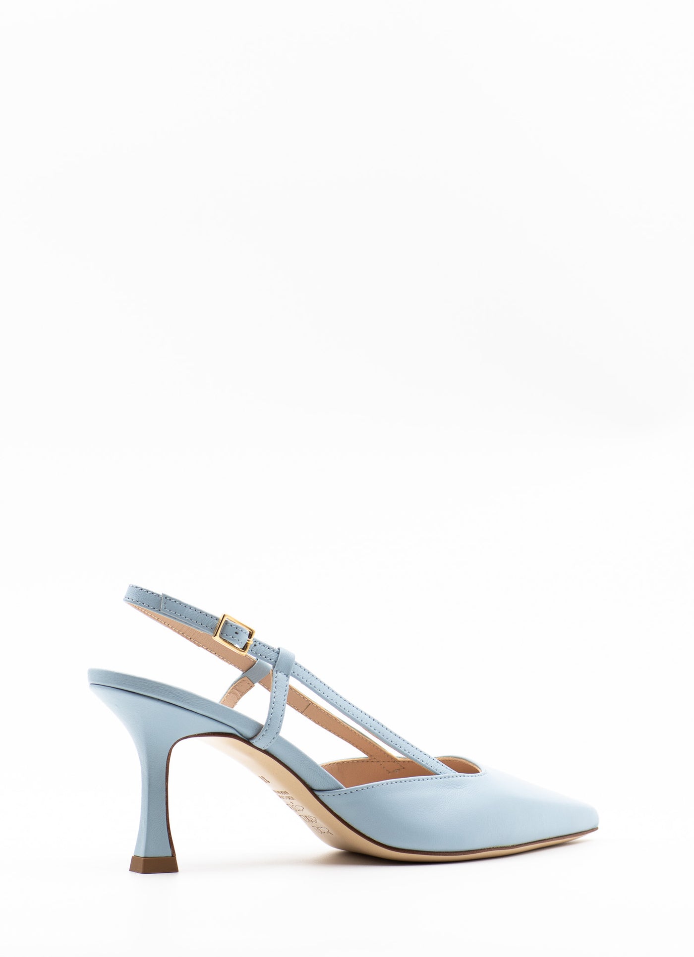 Light blue slingback pumps 