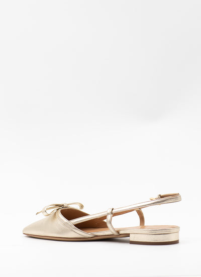 The 'Aris' point-toe slingback in gold