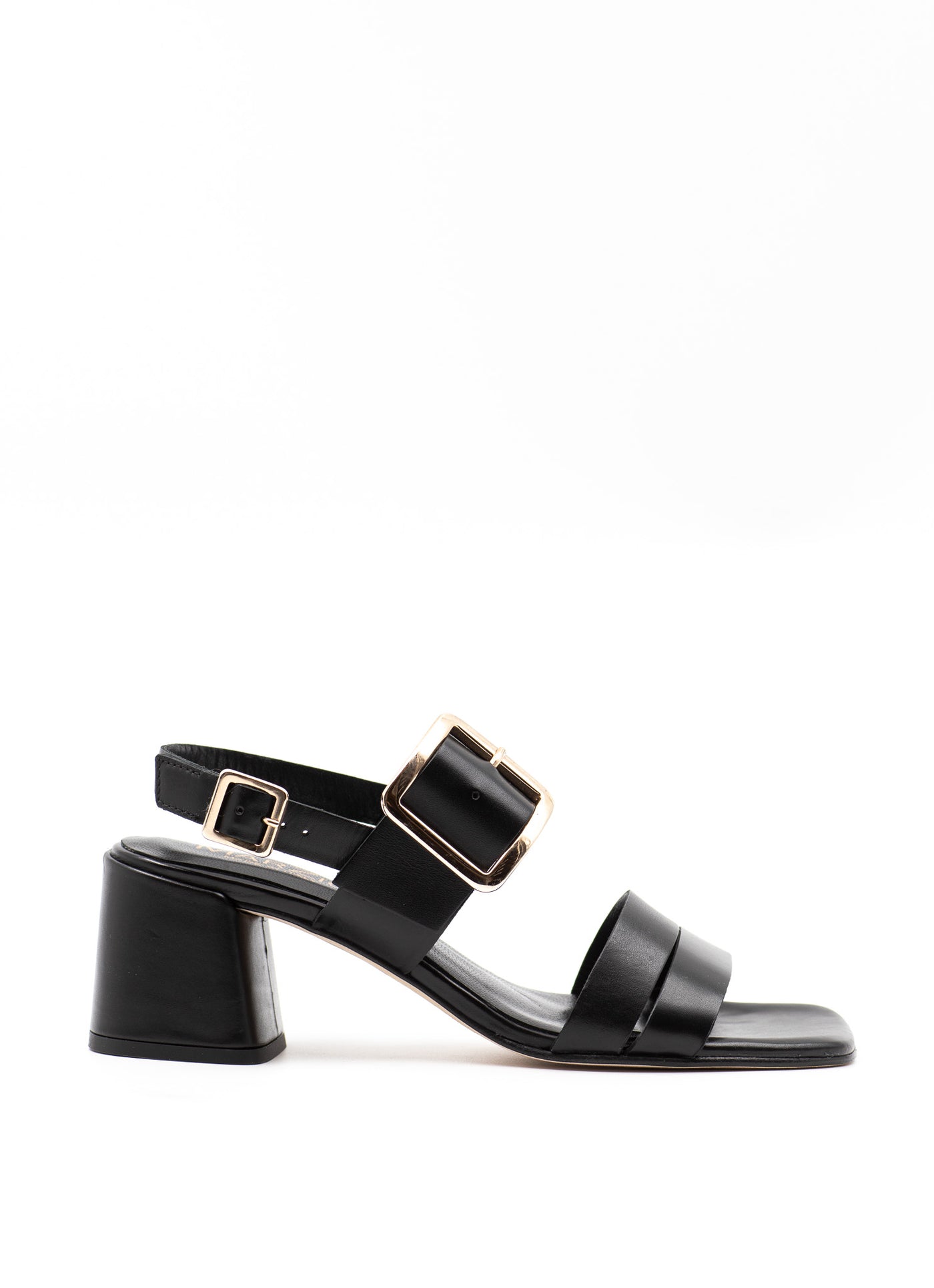 Black heeled sandal