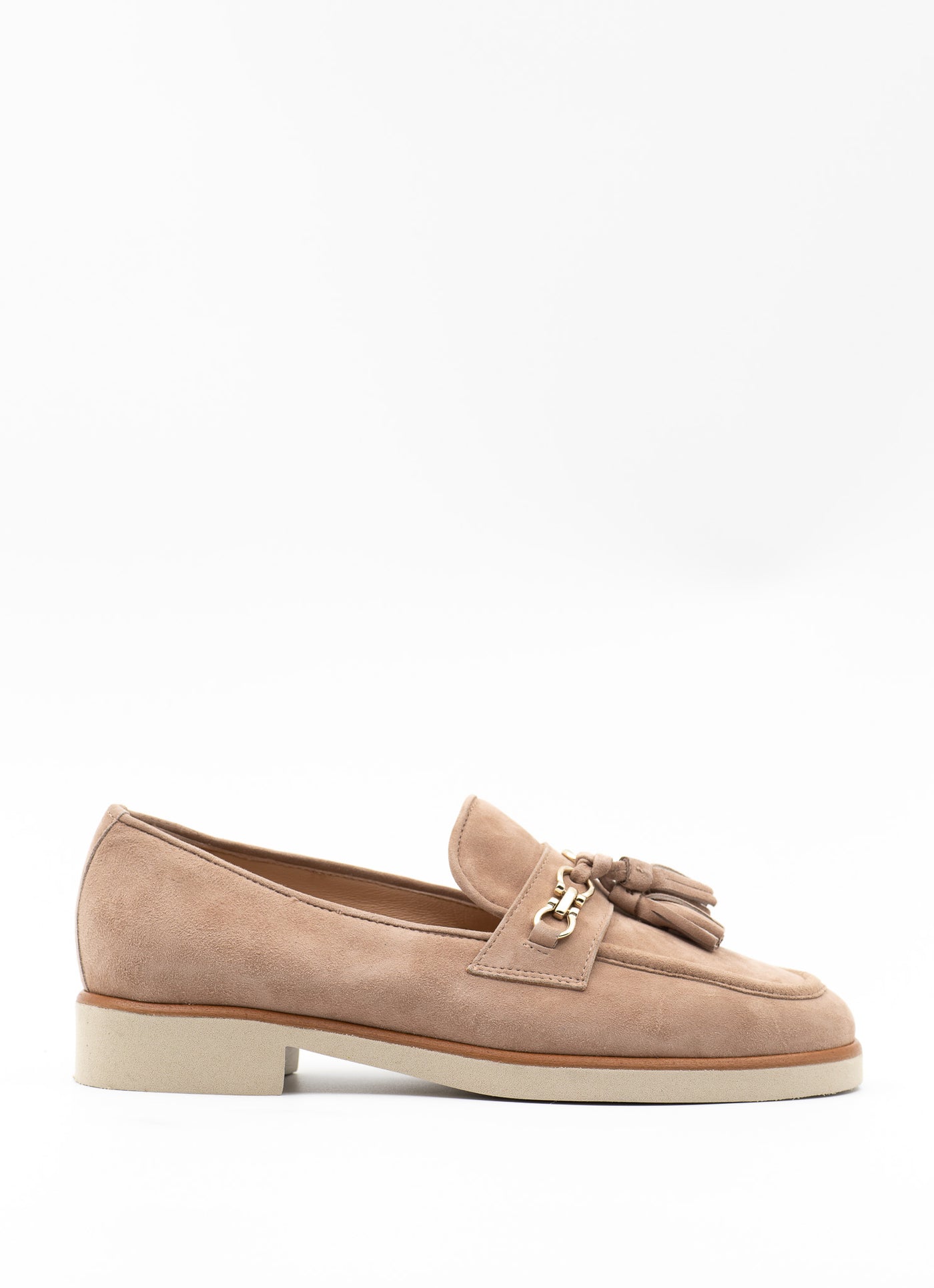 Extra-light loafers in beige suede