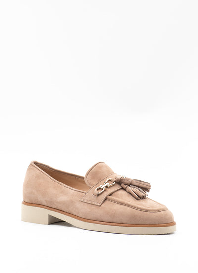 Extra-light loafers in beige suede