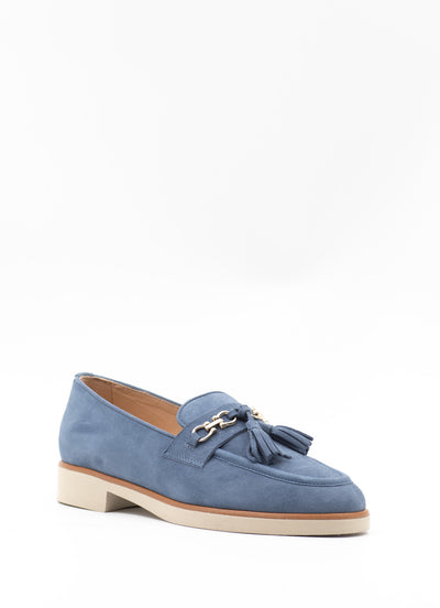 Extra-light loafers in blue suede