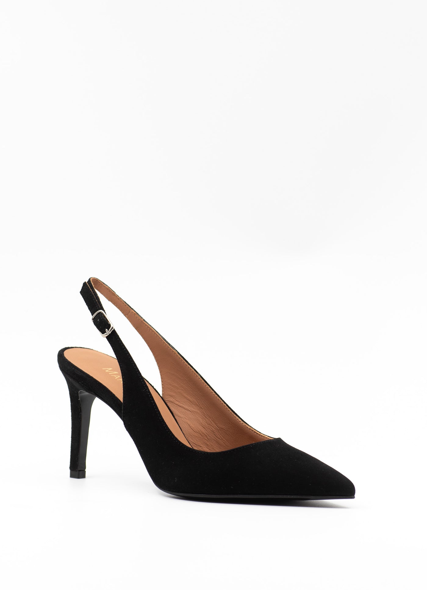 Slingback 85 in black suede