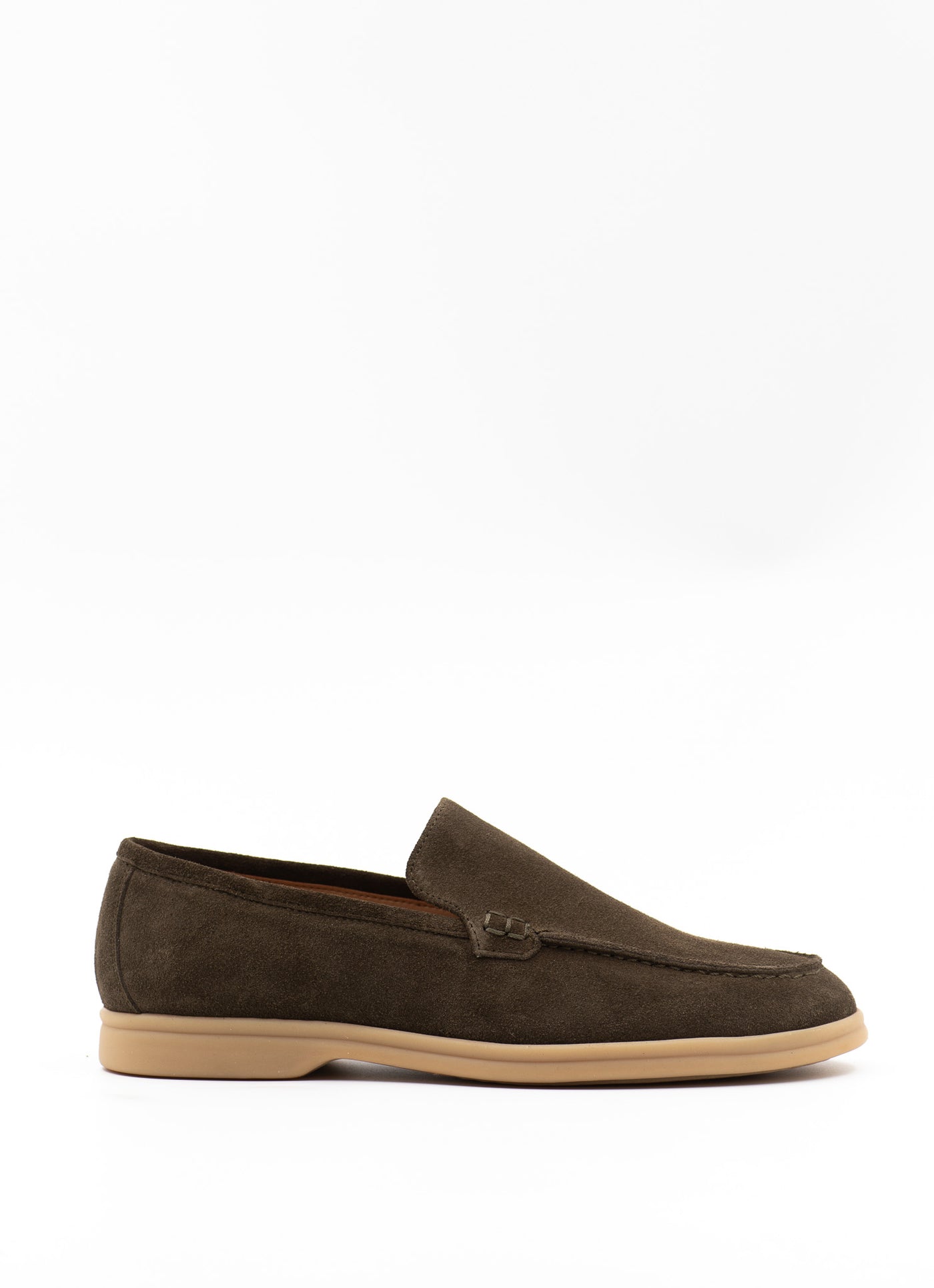 Minimal moccasin in green suede