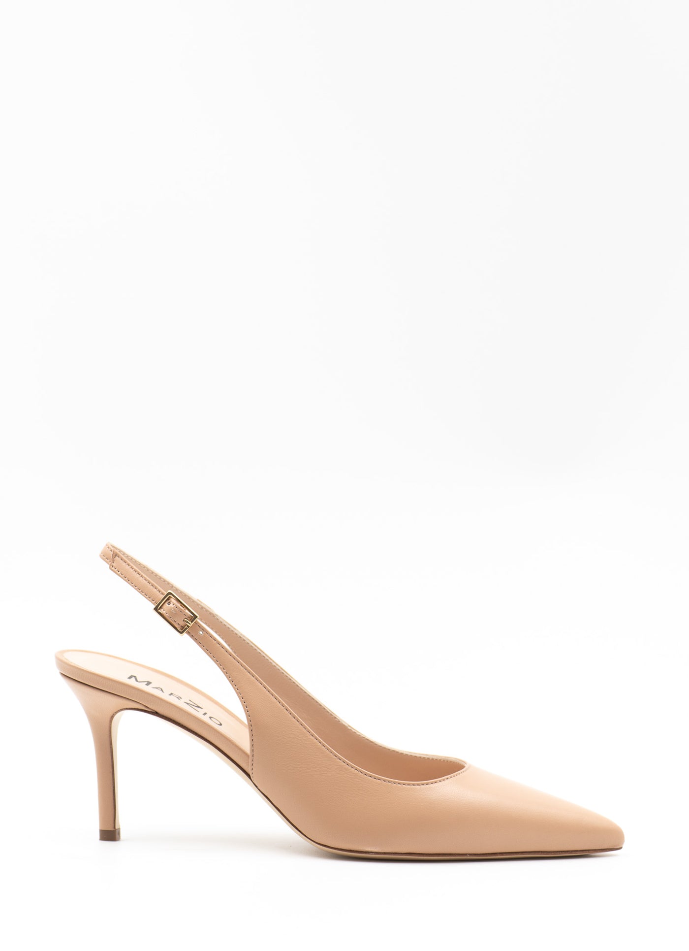 Slingback in beige leather