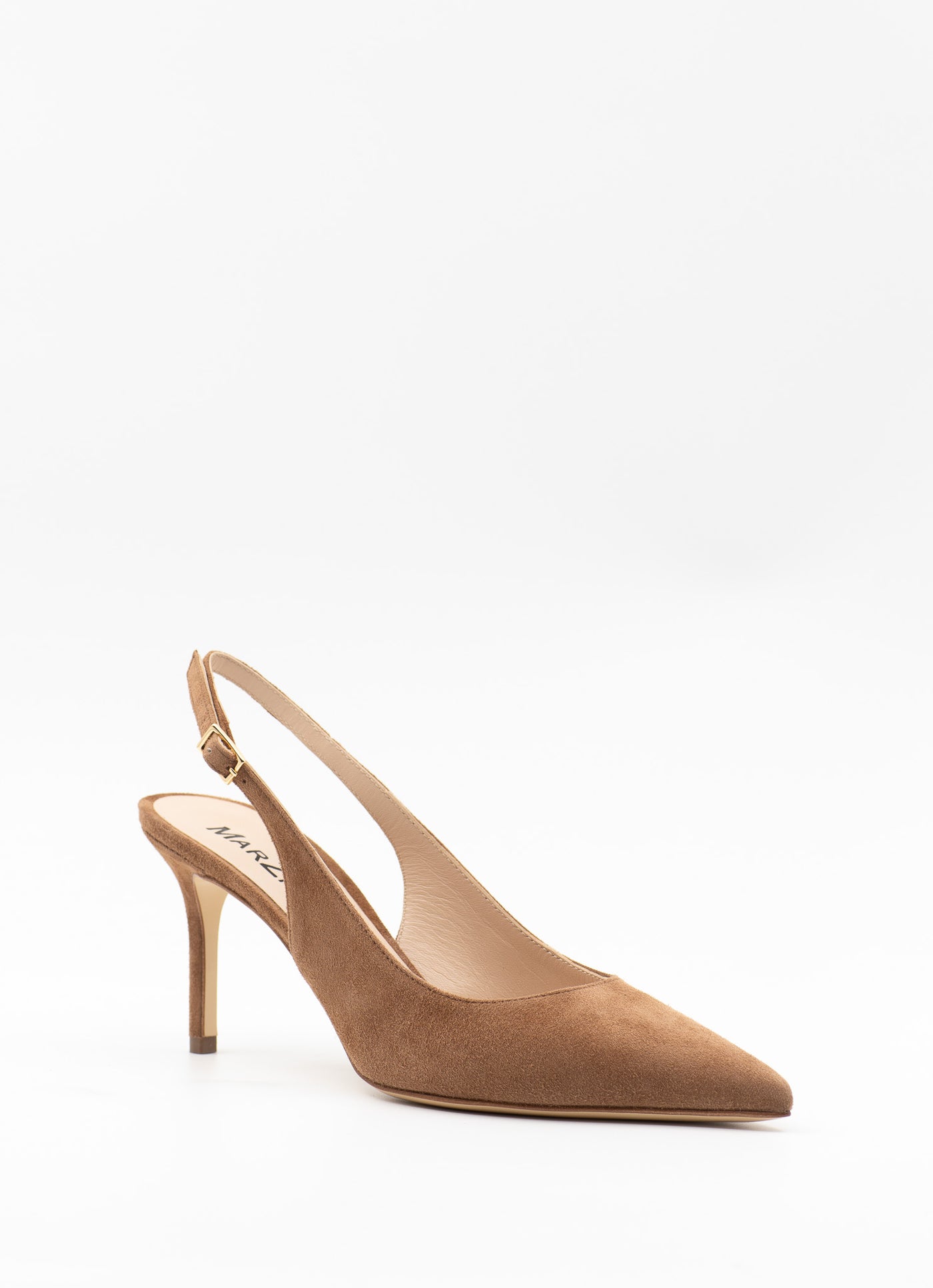 Slingback in camel suede