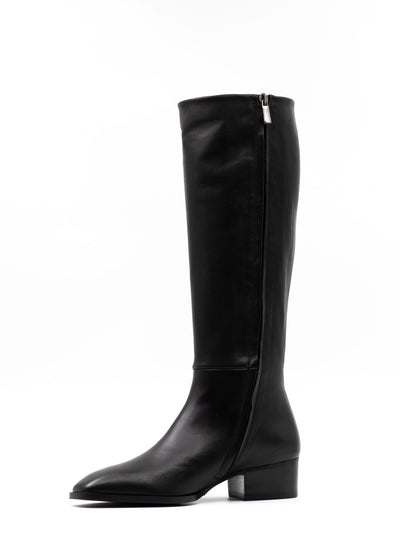 Black boots leather