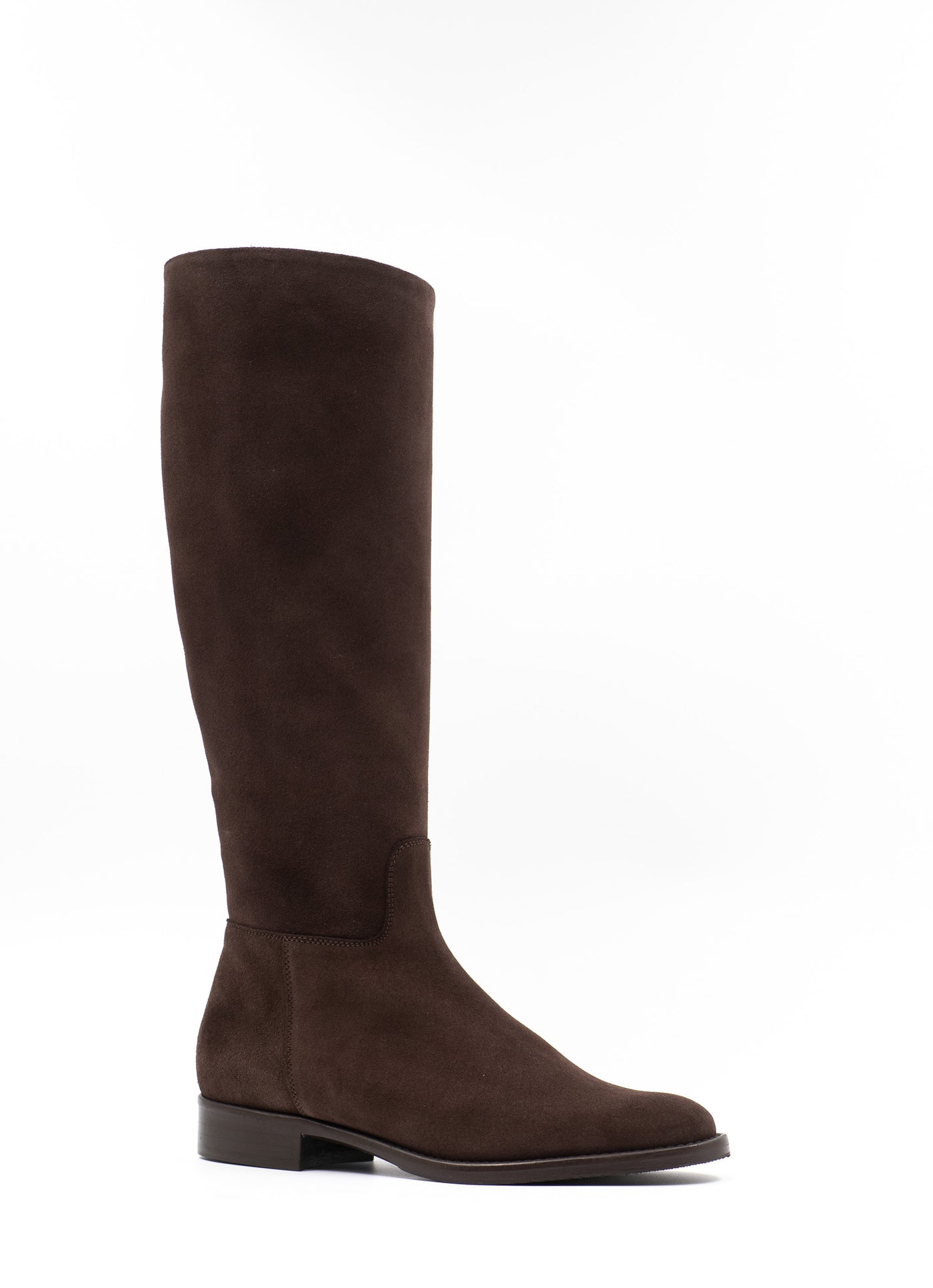 Brown Suede Leather Riding Boots