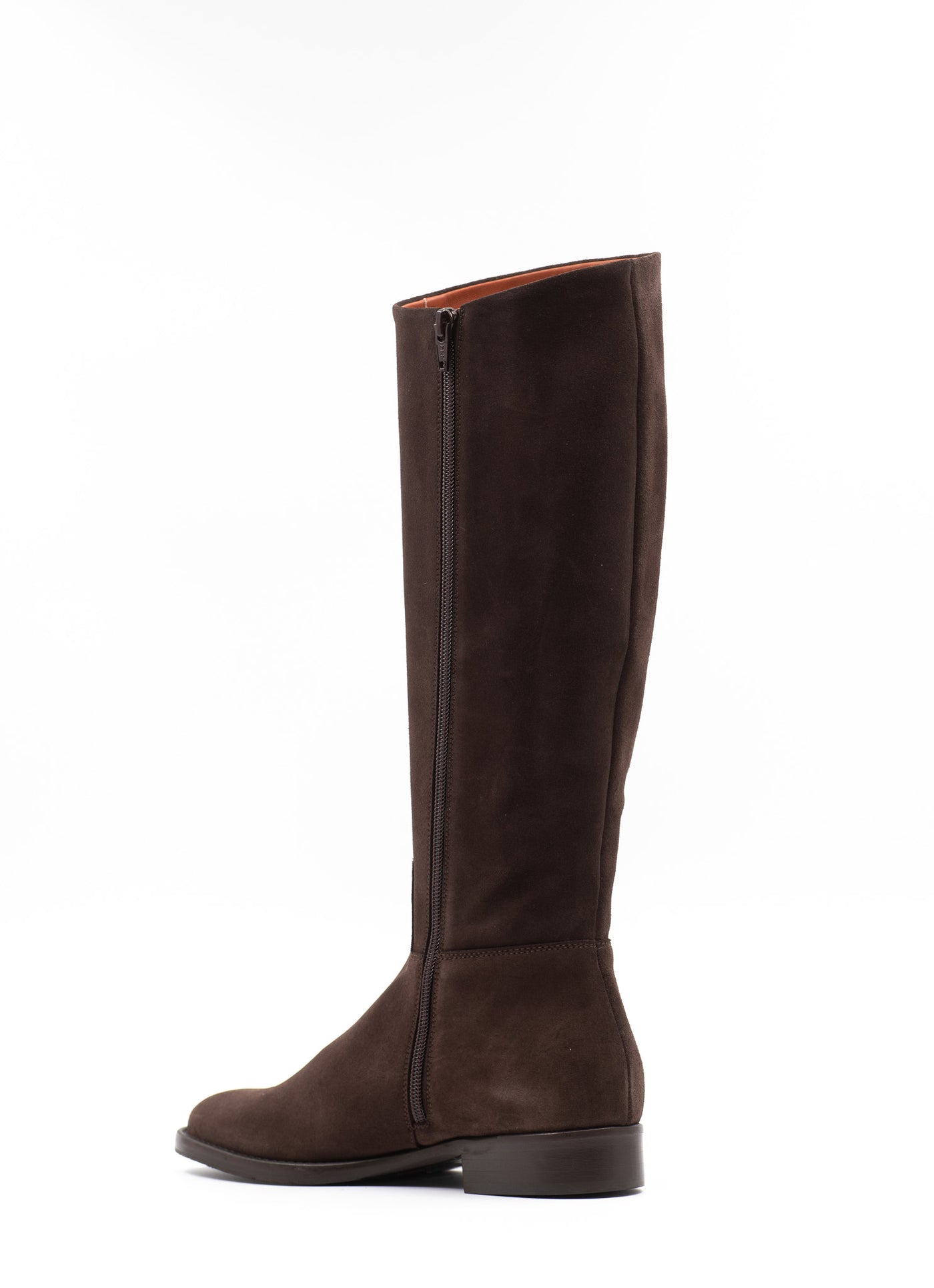 Brown Suede Leather Riding Boots