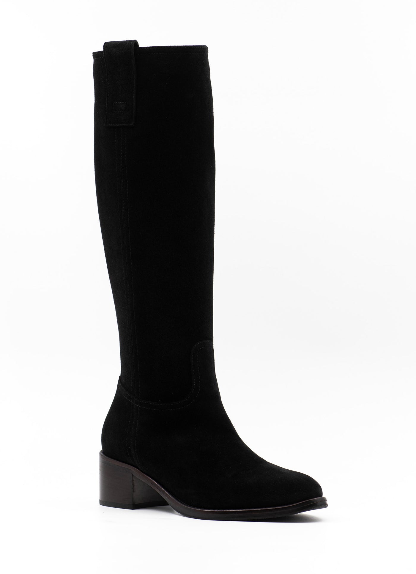 Black boots in suede 