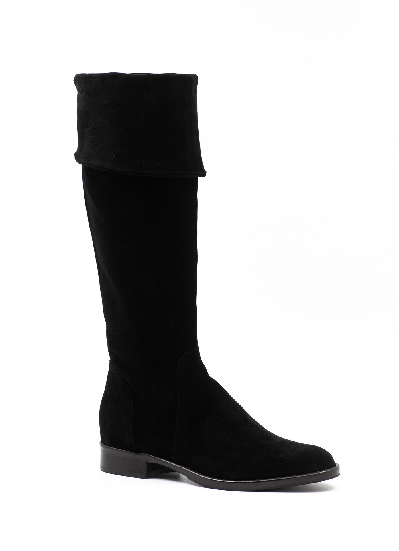 Over-the-knee boots black suede 