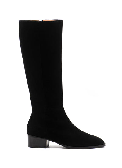 Black suede boots 