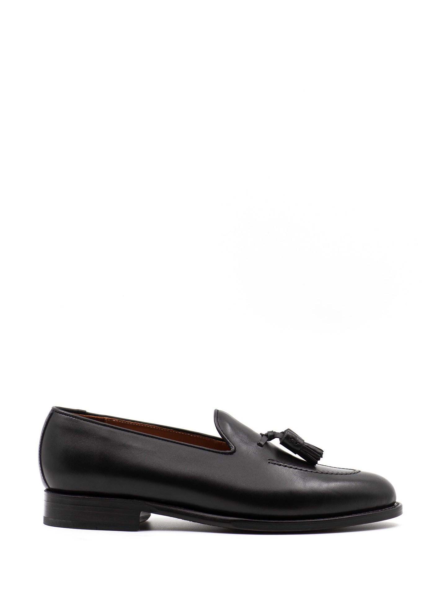 The Tassel Loafer in Black Leather