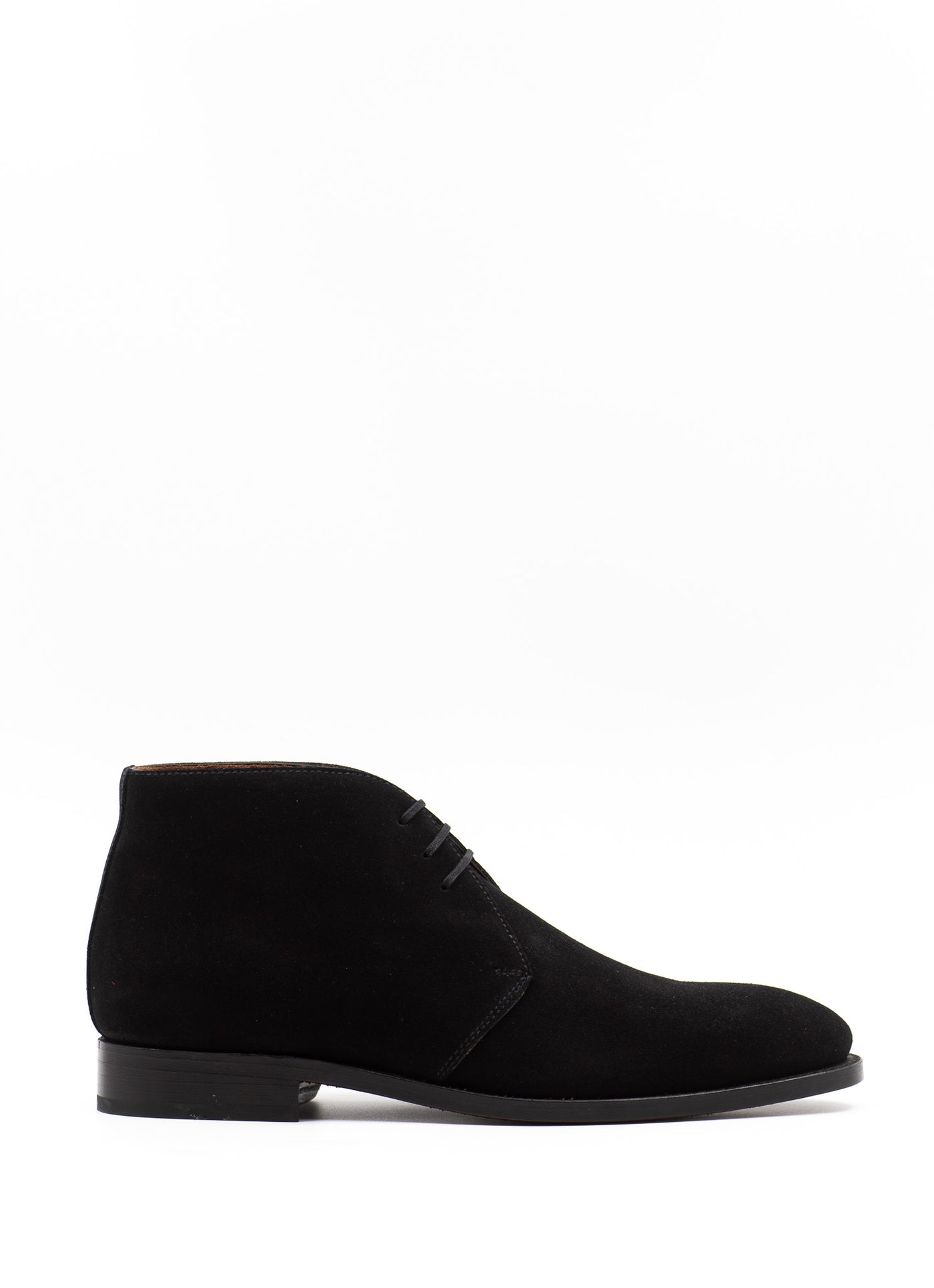 Black Suede Lace-Up Boots