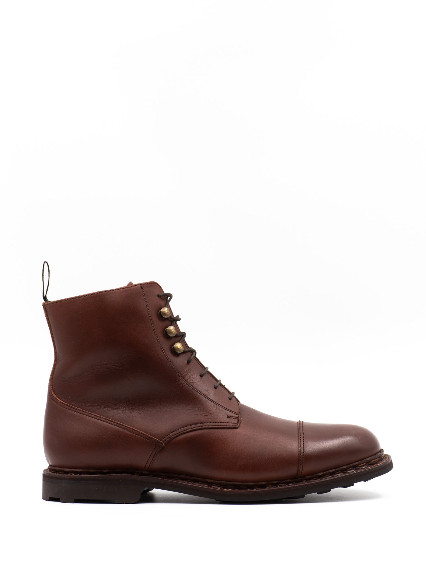 Shearling-Lined Boots in Brown Leather
