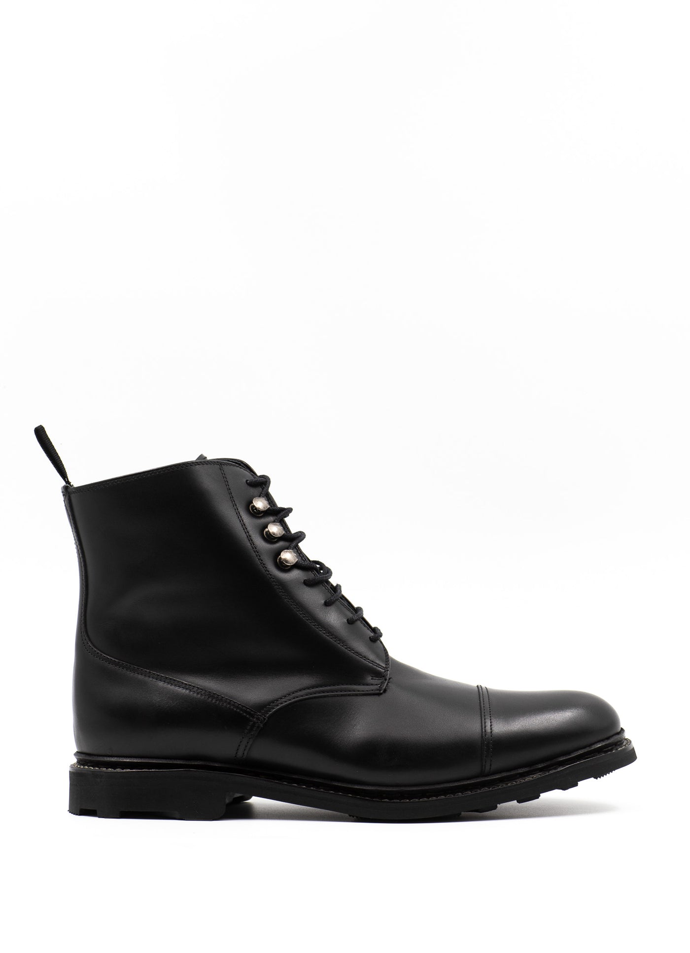 Shearling-Lined Boots in Black Leather