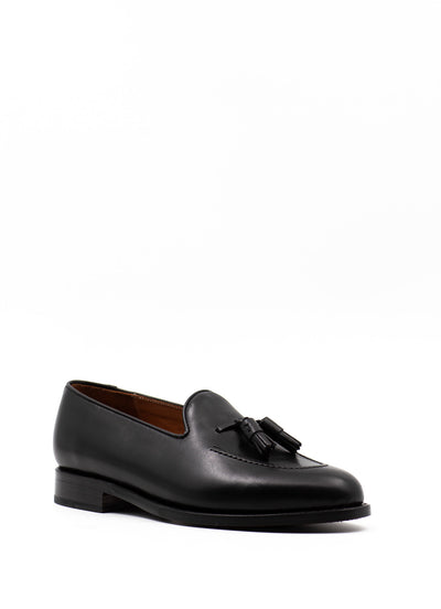 The Tassel Loafer in Black Leather