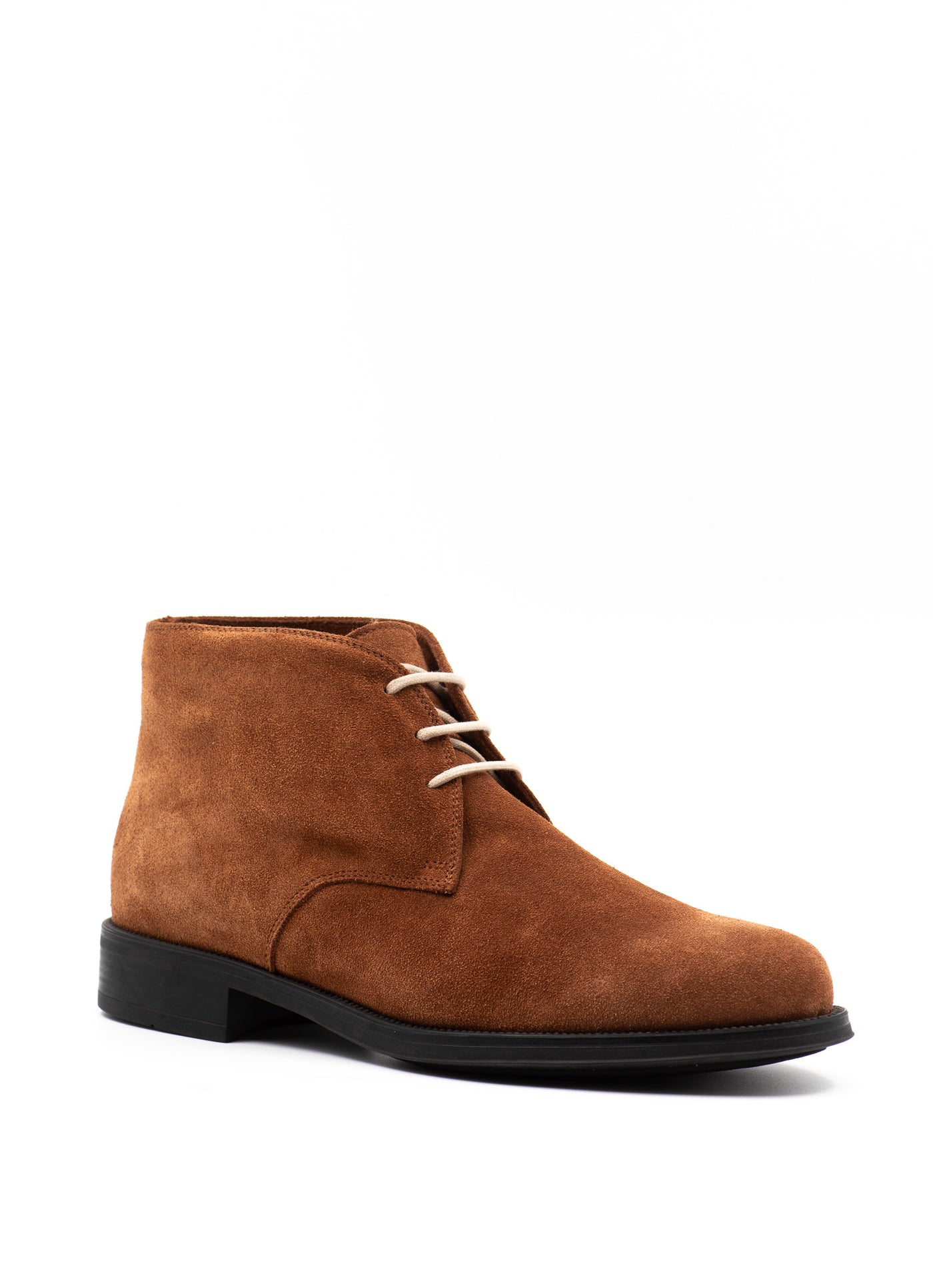 Cognac Shearling-Lined Boots