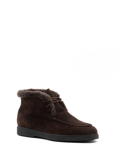 The Stella shearling ankle boots in brown suede