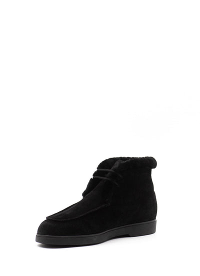 The Stella shearling ankle boots in black suede