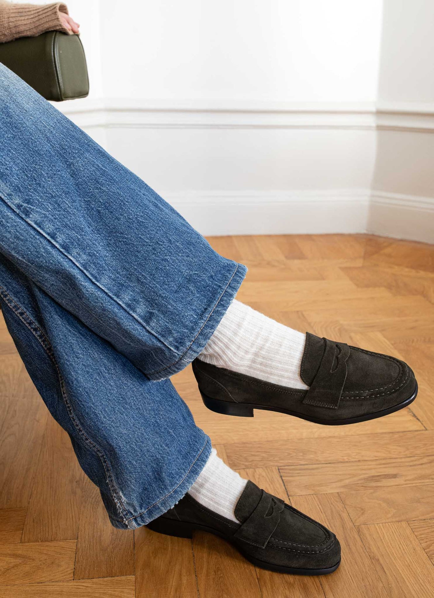 Forest Green Penny Loafers