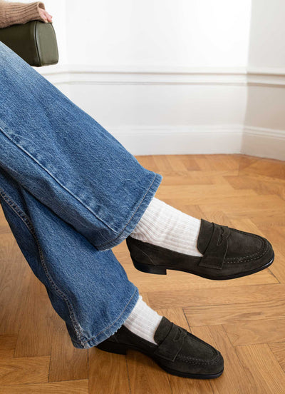 Forest Green Penny Loafers