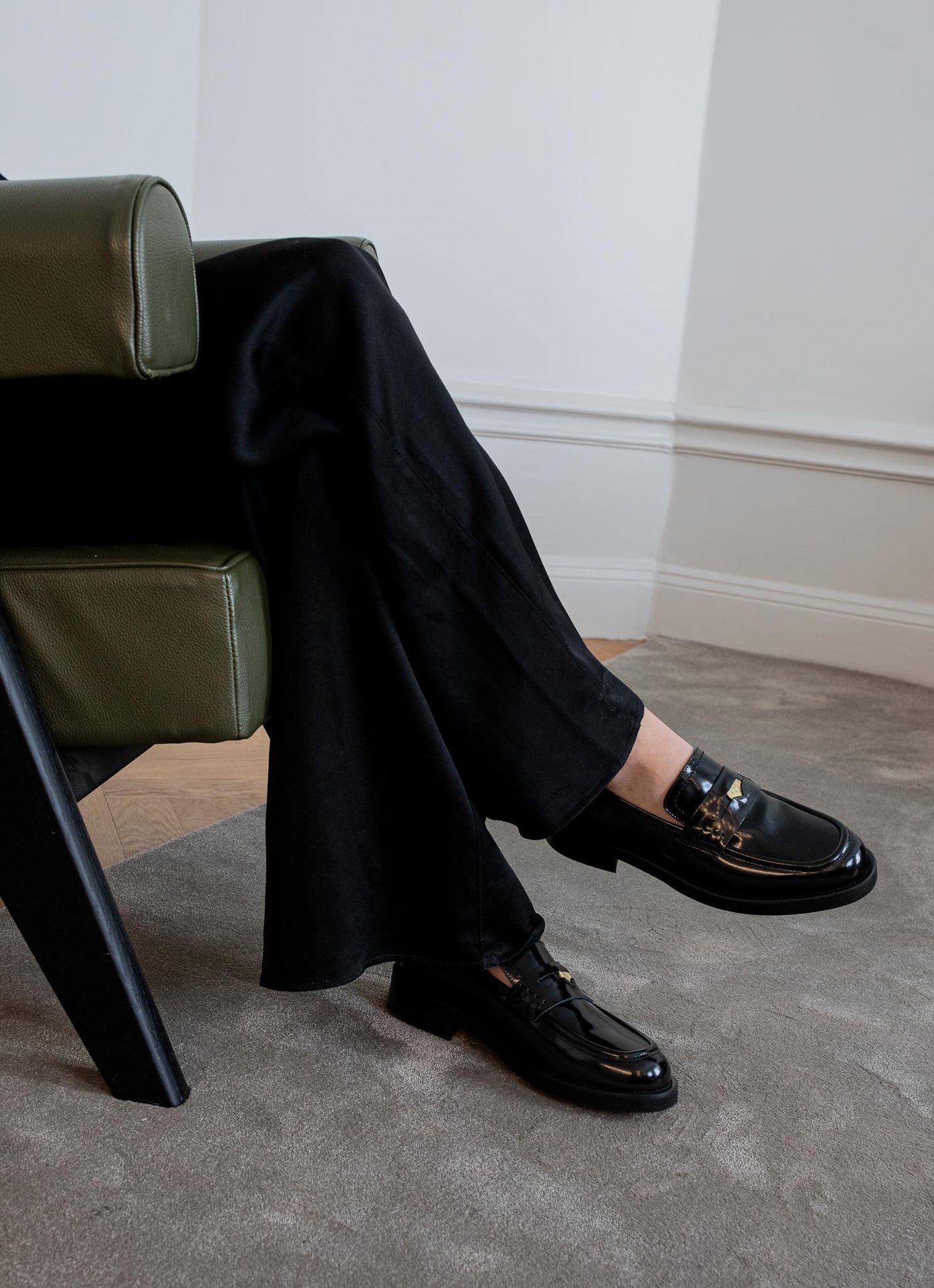 Black Patent Penny Loafers