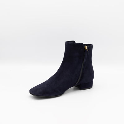 women's blue suede ankle boots