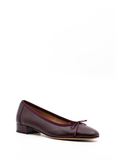 Heeled Scala in Burgundy Leather