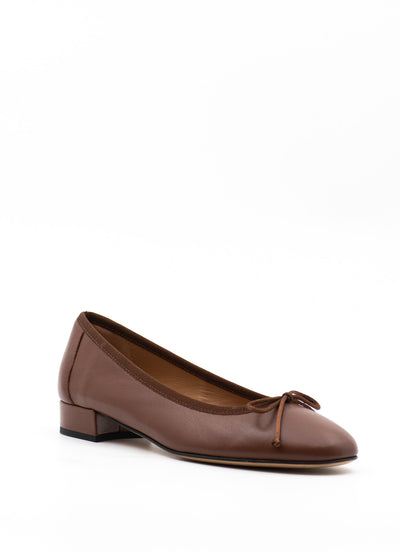 Heeled Scala in Chestnut Leather