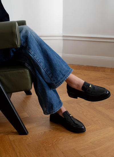 Black Patent Penny Loafers