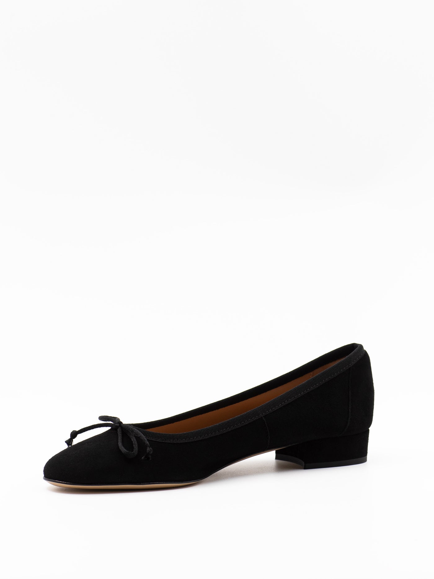 Heeled Scala in black suede