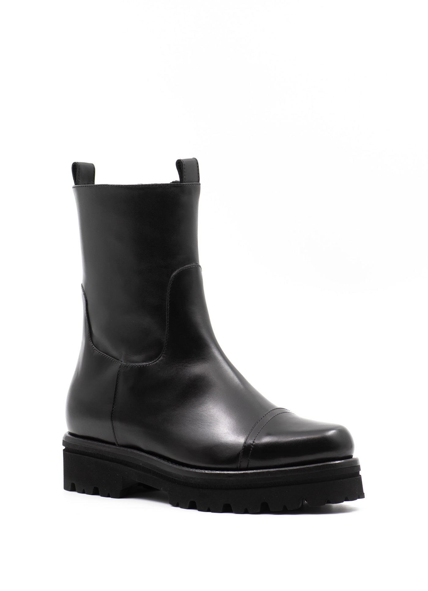 Lightweight Black Leather Boots