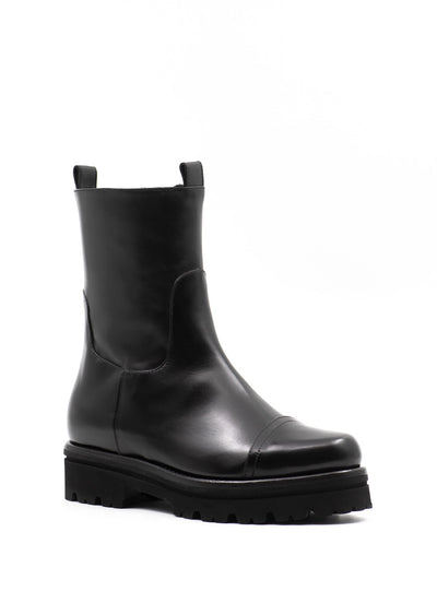 Lightweight Black Leather Boots